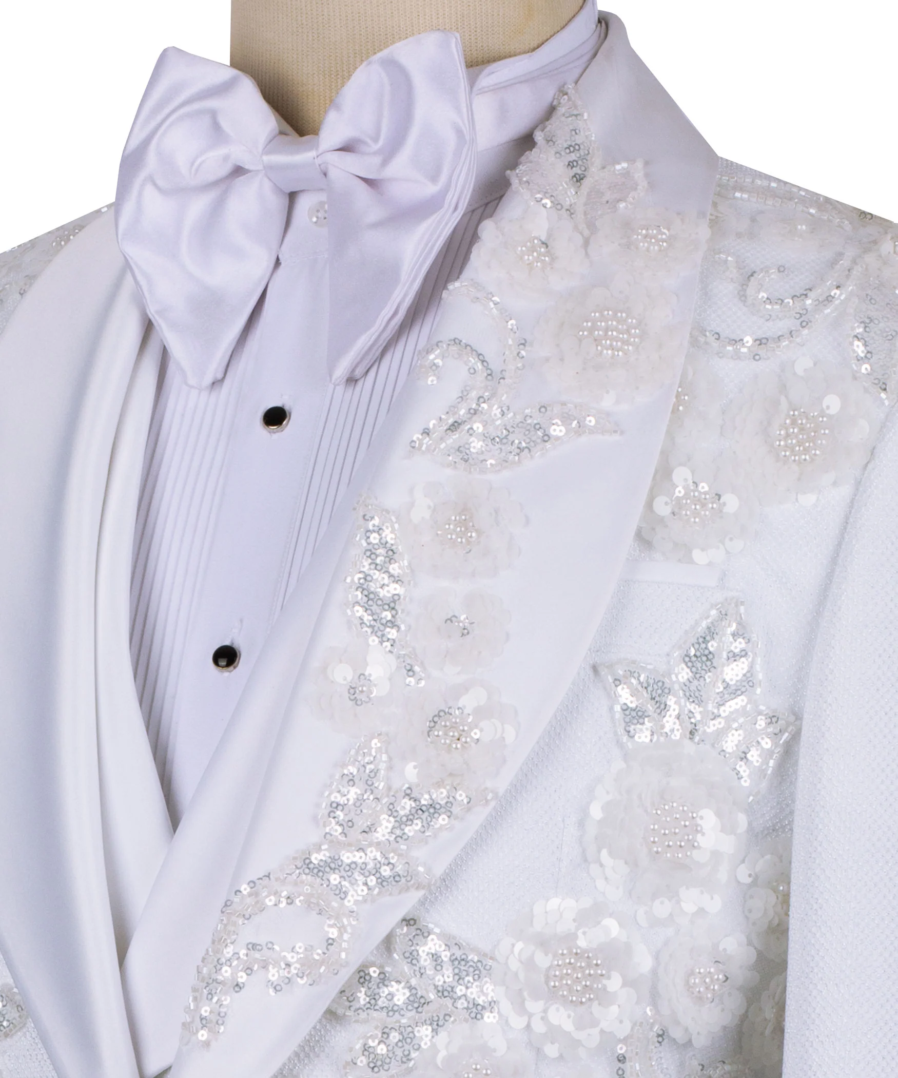 Sequined floral embroidered tuxedo - Image 2