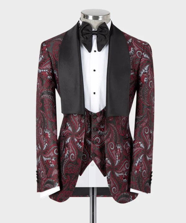 Floral Pattern Tuxedo Rose